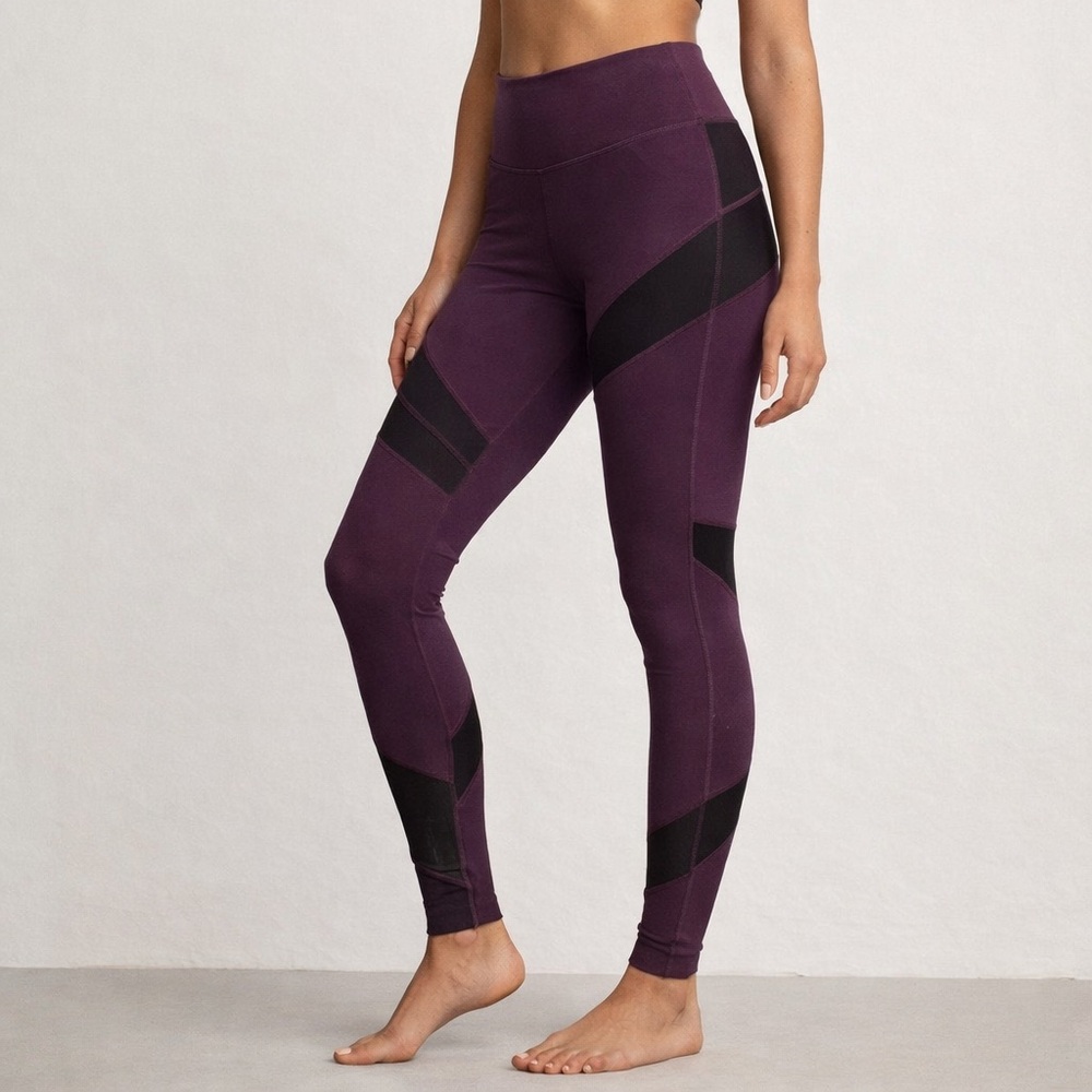 Lane Bryant Purple & Black Color-block High Waisted Athletic Leggings Size 18/20
